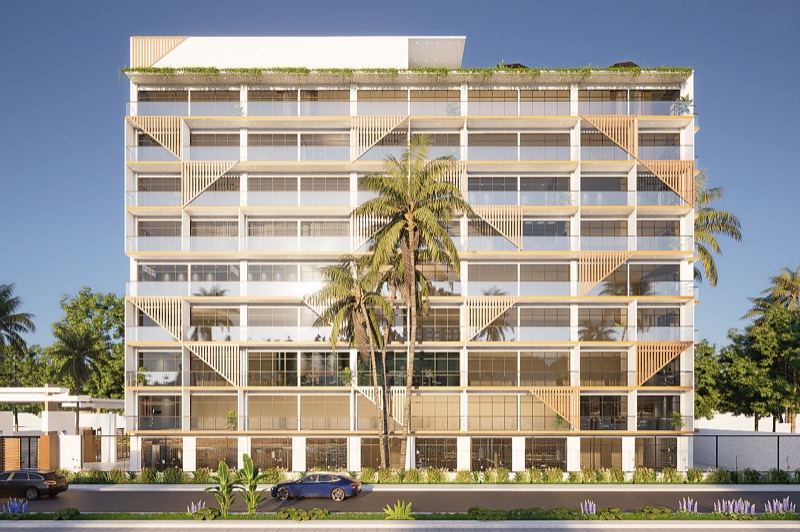 Street-facing facade of Labone Heights