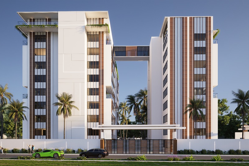 Front entrance view of Labone Heights